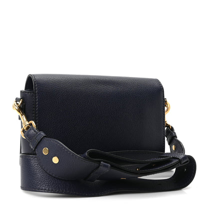 Calfskin Flap Shoulder Bag - Blue