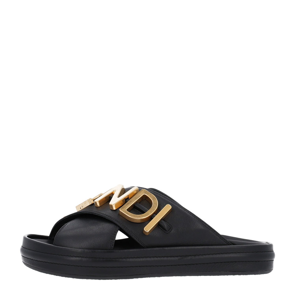 Fendivitello Fendigraphy Slide Sandals Black