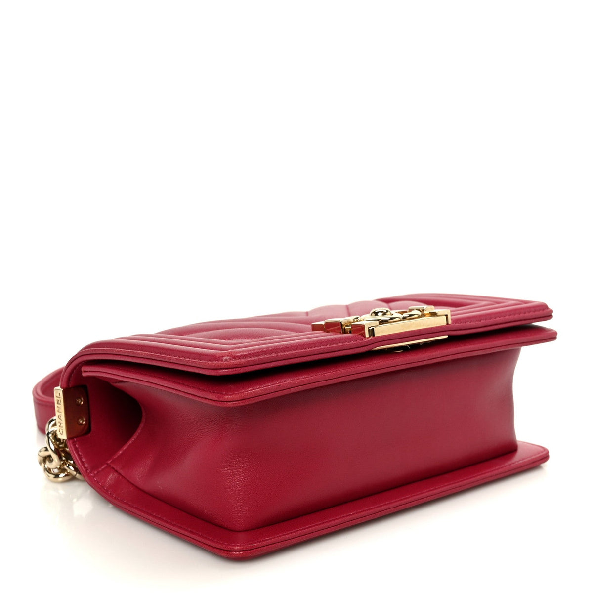 Small Quilted Lambskin Flap Shoulder Bag - Pink