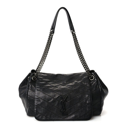 Medium Lambskin Handbag - Black
