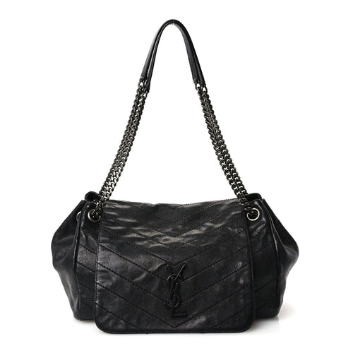 Medium Lambskin Handbag - Black