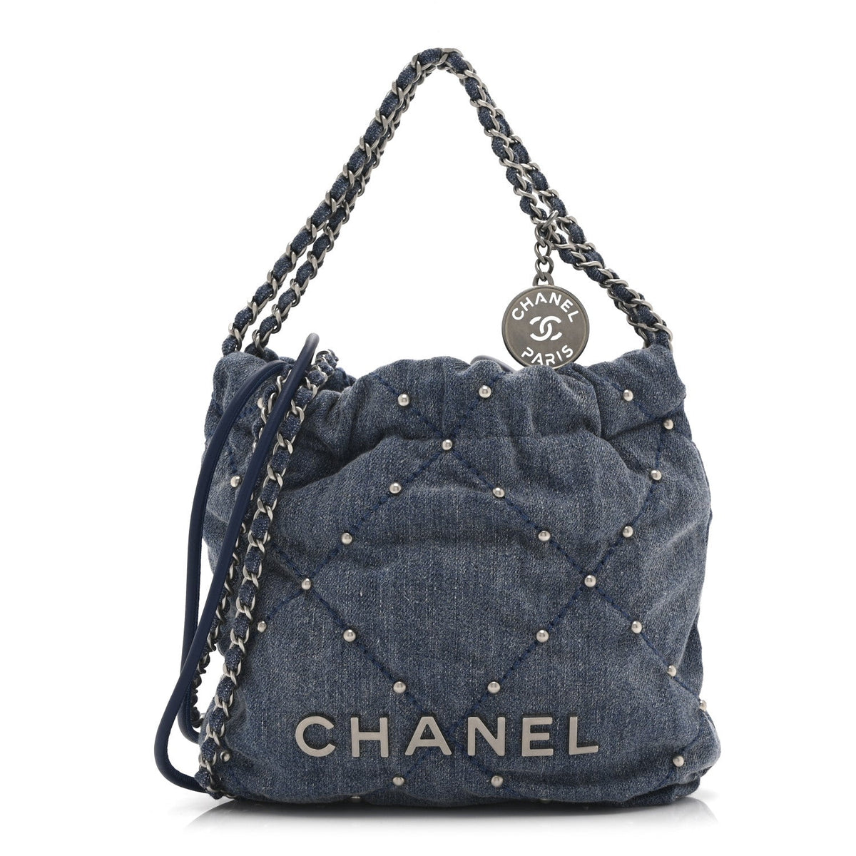 Mini Quilted Handbag - Blue