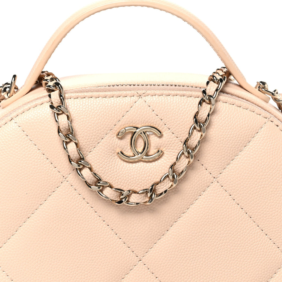 Quilted Calfskin Clutch Bag - Beige