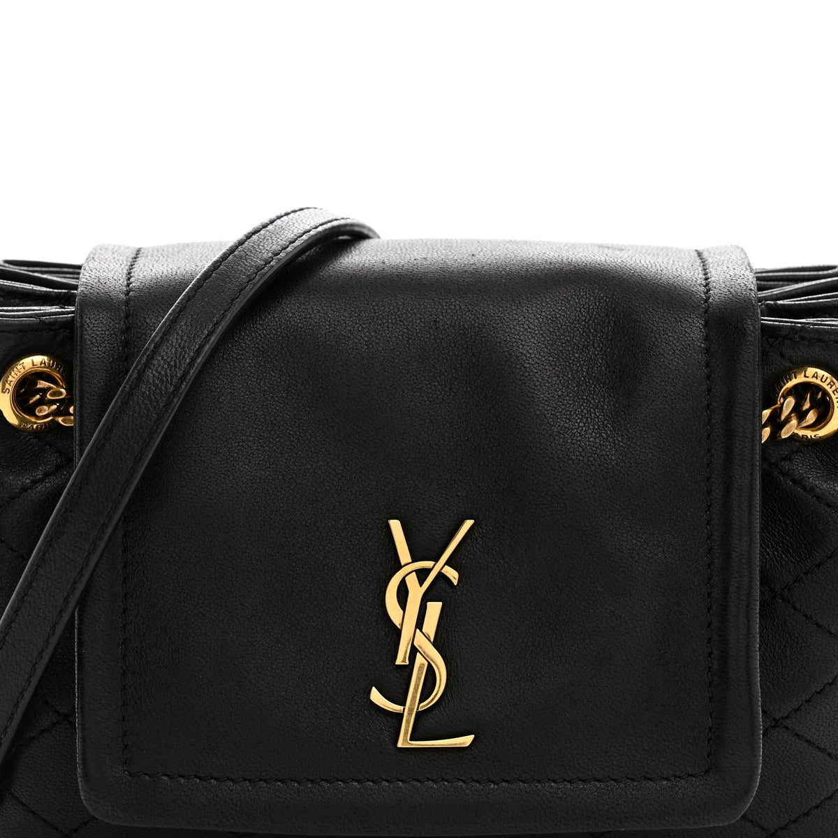 Mini Quilted Lambskin Handbag - Black
