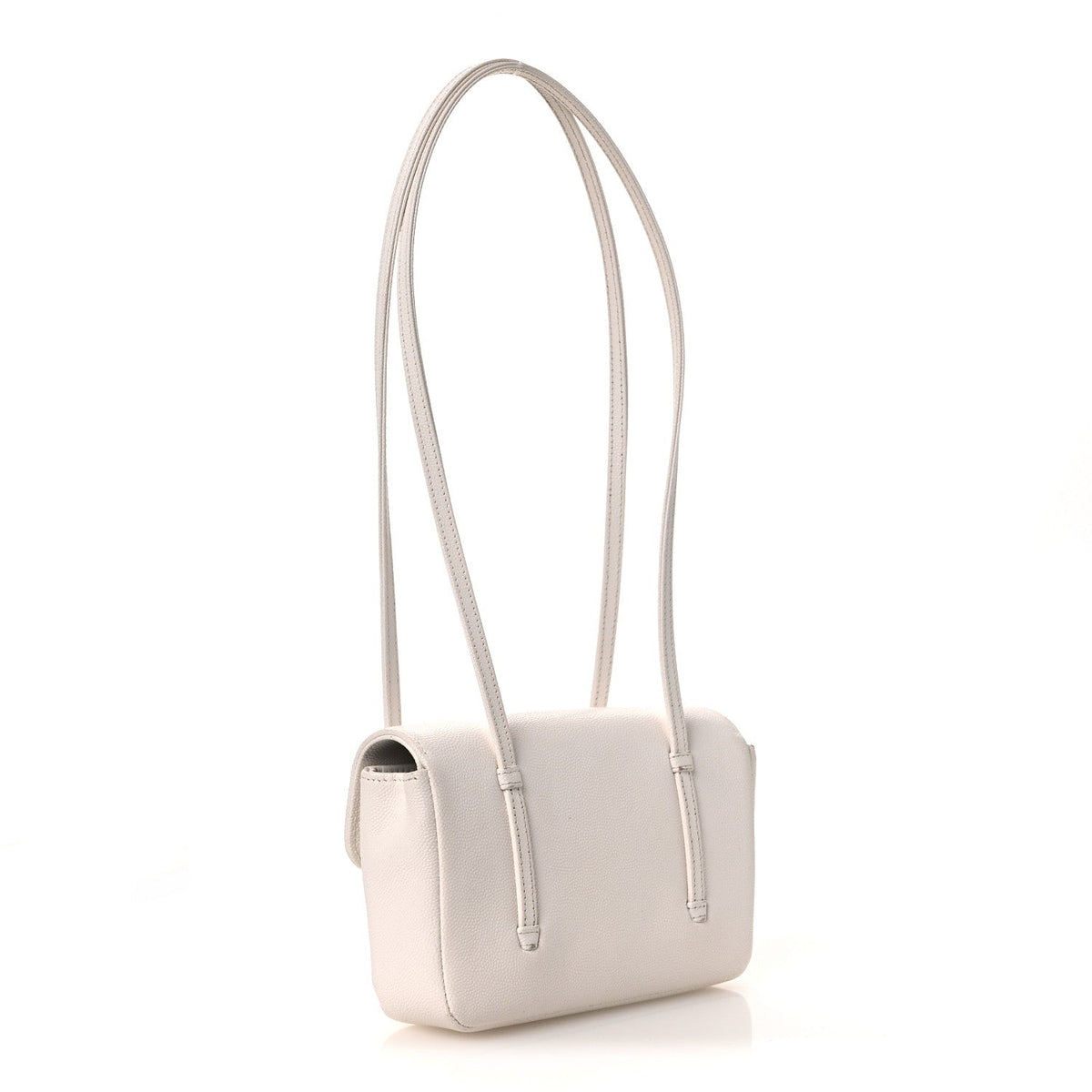 Mini Caviar Shoulder Bag - White