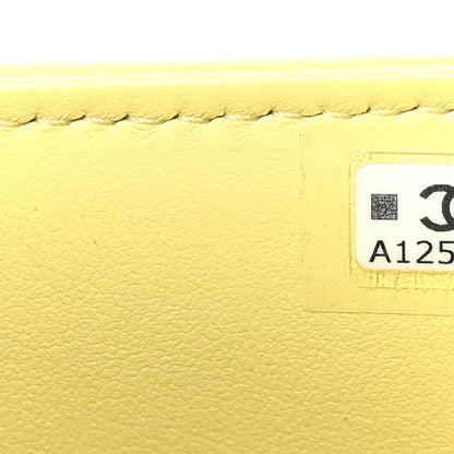 Mini Caviar Shoulder Bag - Yellow