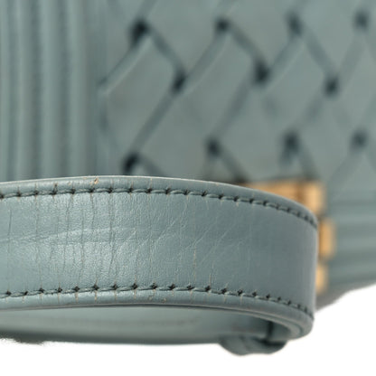Mini Lambskin Flap Shoulder Bag - Light Blue