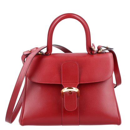 Calfskin Satchel Bag - Red