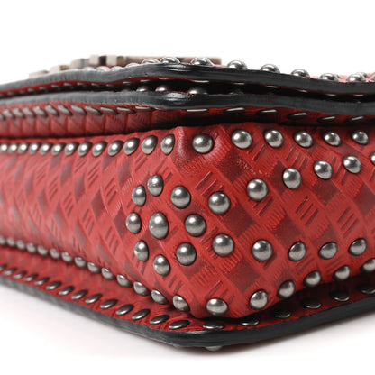 Calfskin Flap Shoulder Bag - Red