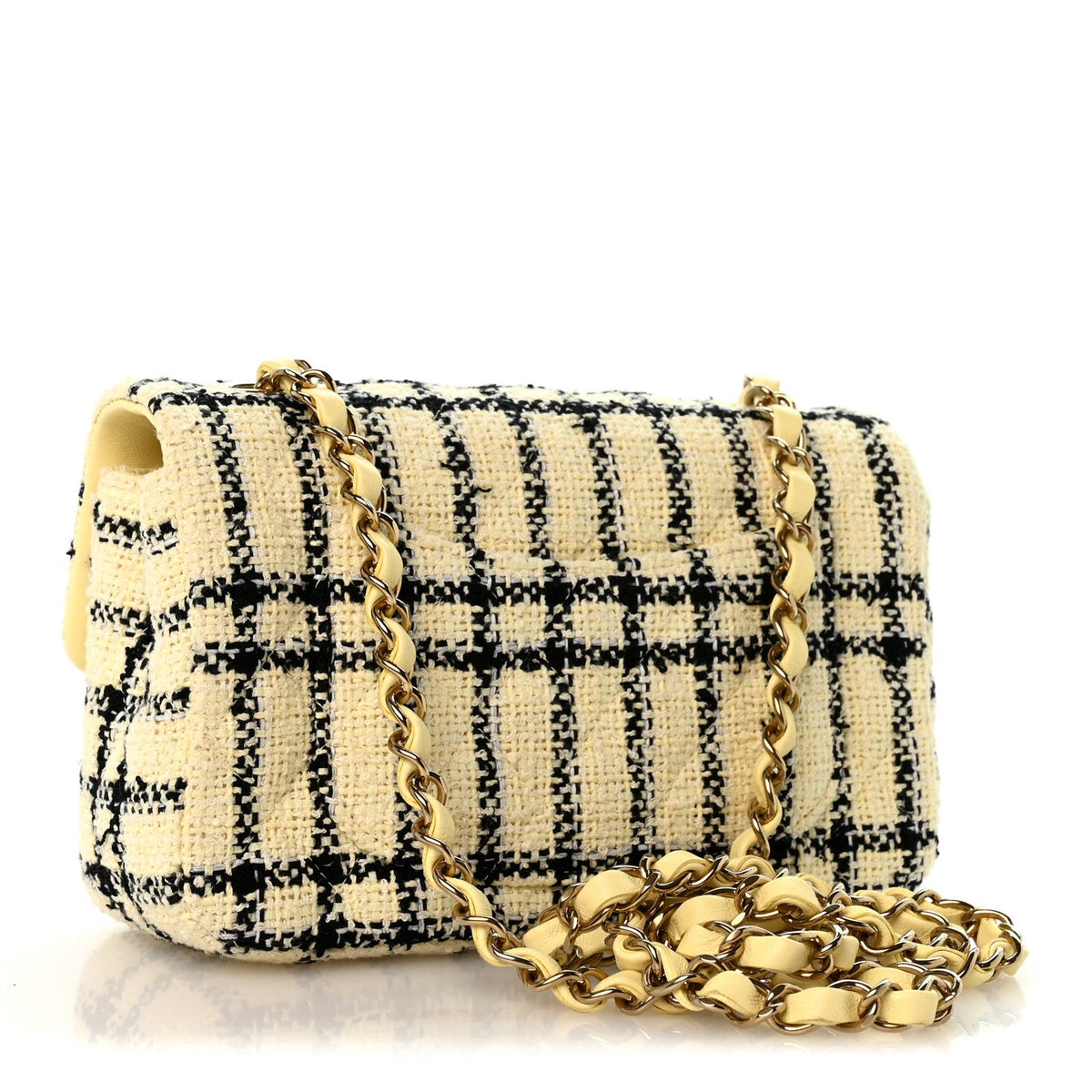 Mini Quilted Flap Shoulder Bag - Tan