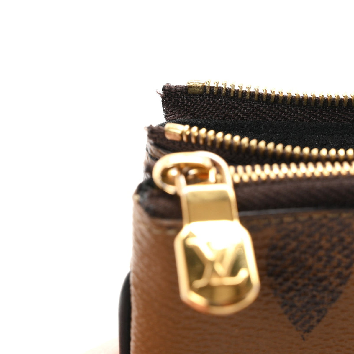 Reverse Monogram Giant Double Zip Pochet Handbag