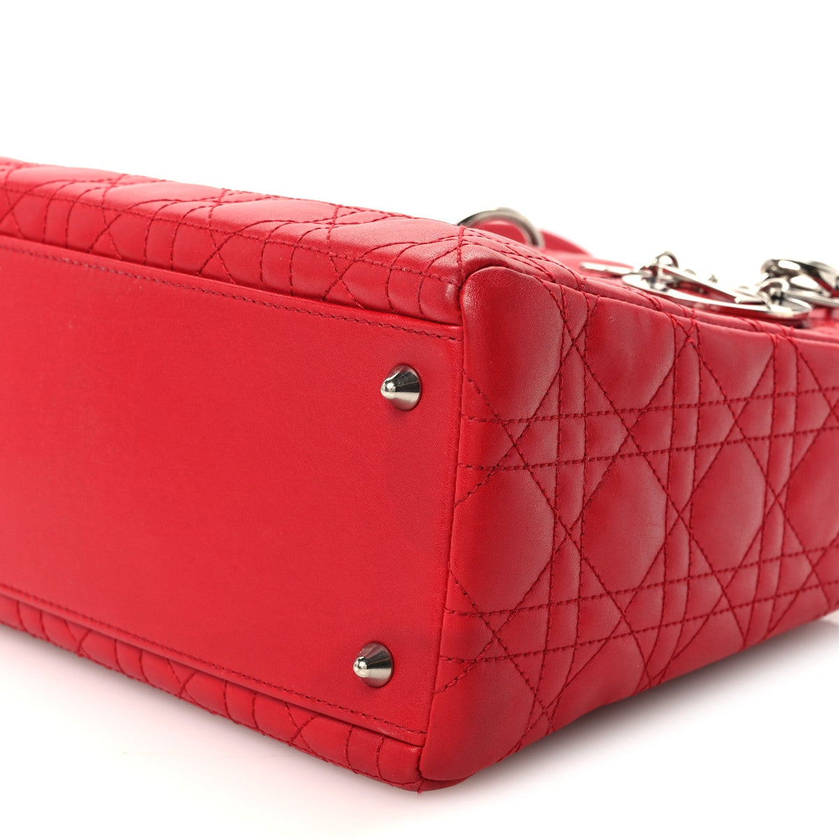 Medium Lambskin Handbag - Red