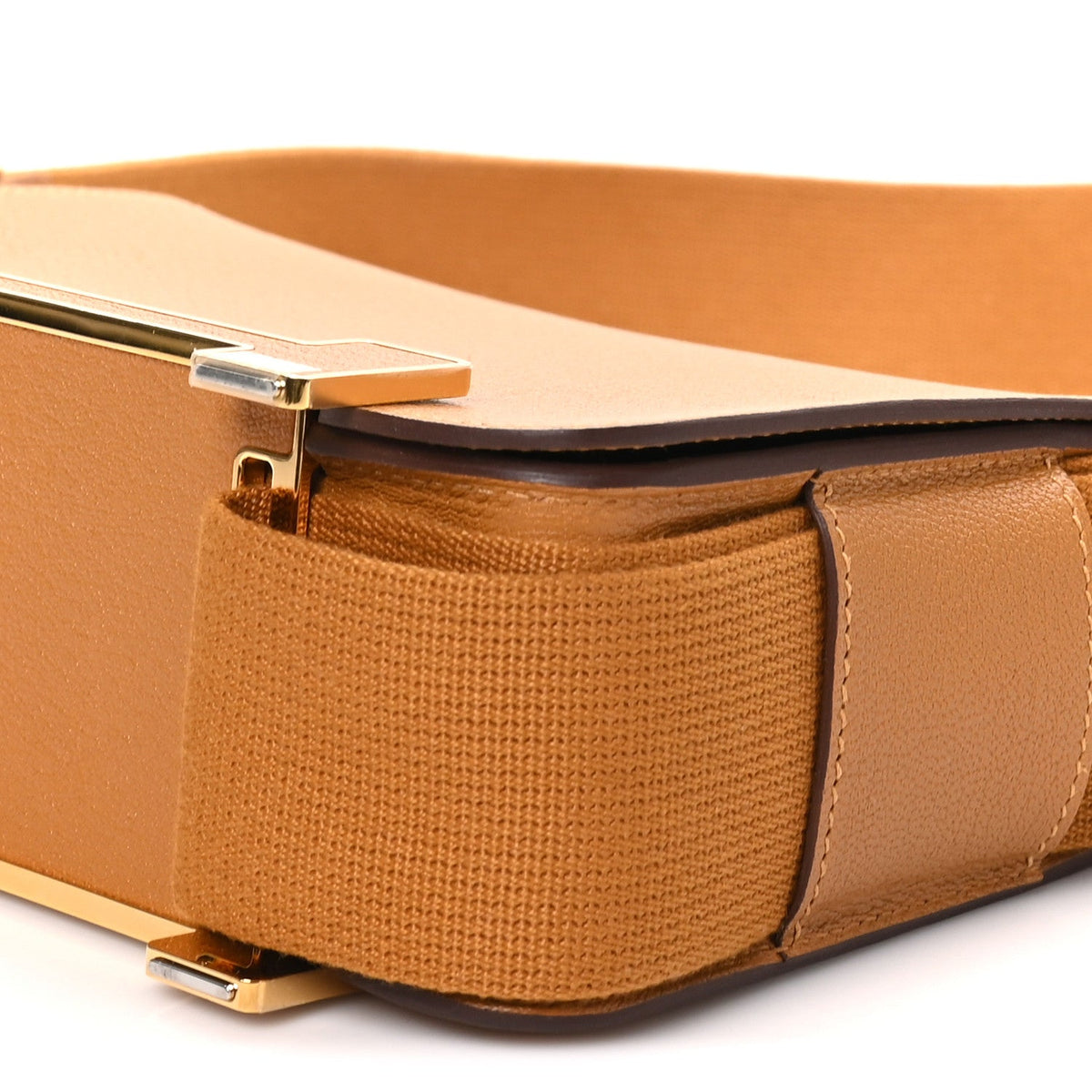 Chevre Mysore Geta Caramel Handbag