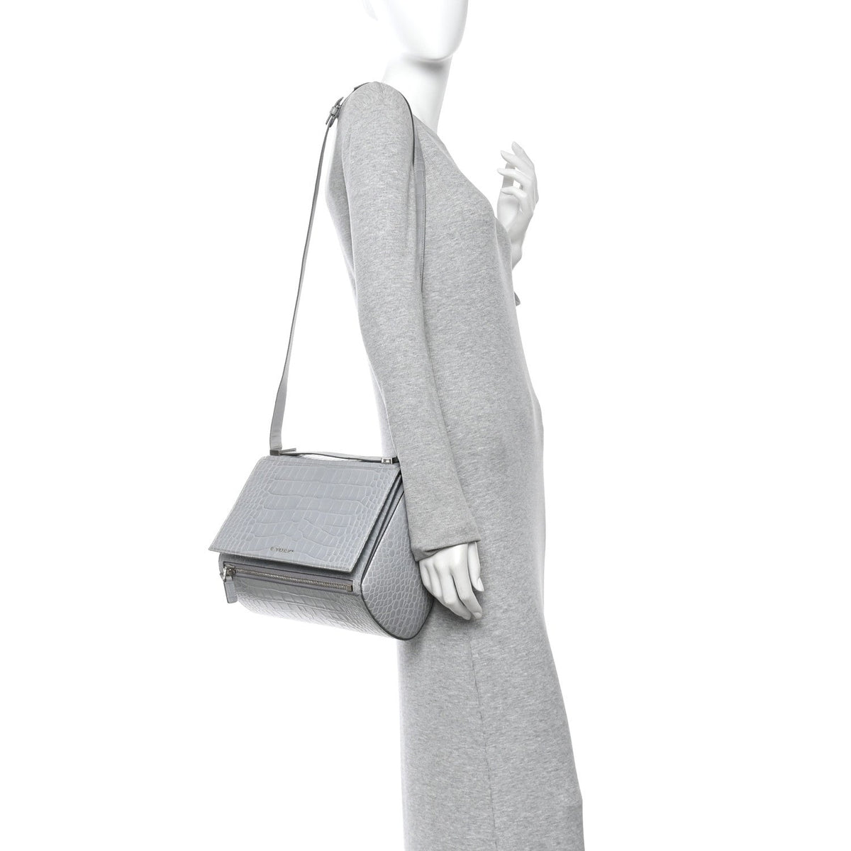 Medium Calfskin Crossbody Bag - Grey