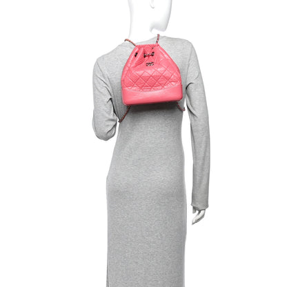 Small Quilted Calfskin Backpack - Pink
