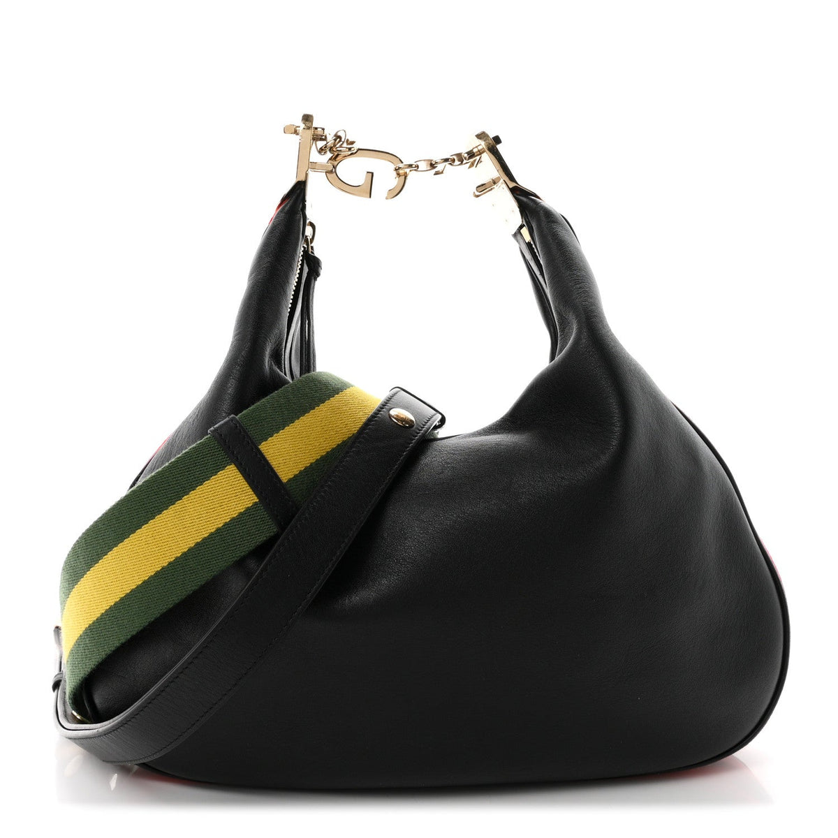 Large Calfskin Shoulder Bag - Black