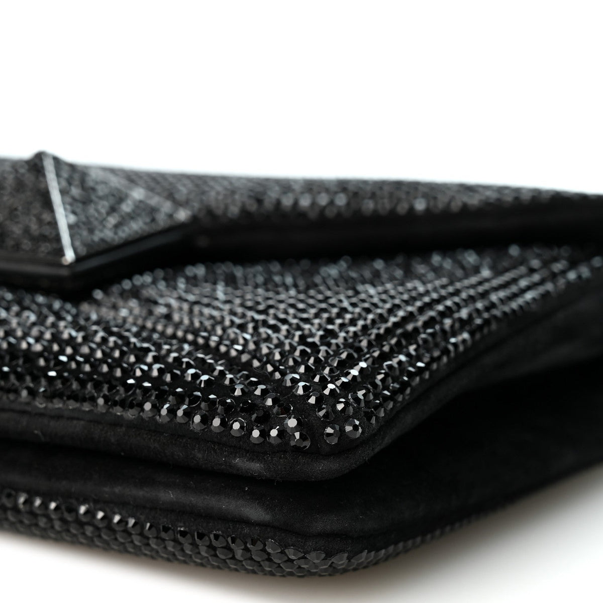 Small Suede Clutch Bag - Black