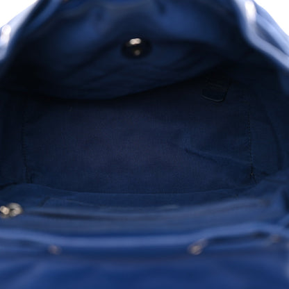 Small Quilted Lambskin Backpack - Blue