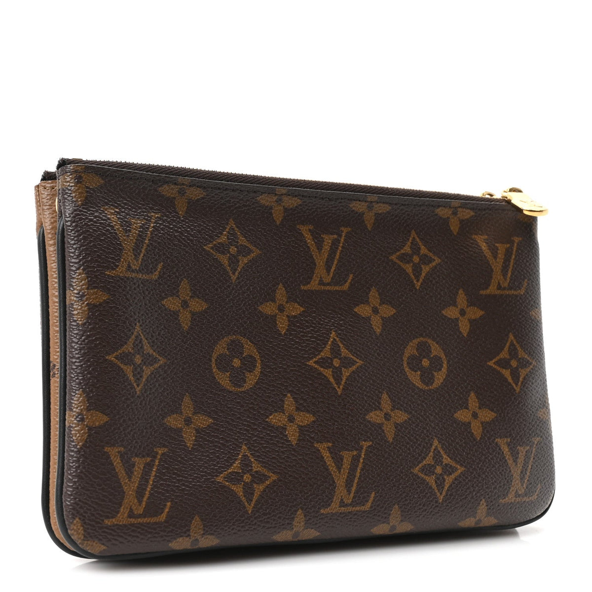 Reverse Monogram Giant Double Zip Pochet Handbag