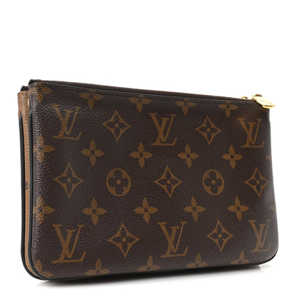 Reverse Monogram Giant Double Zip Pochet Handbag