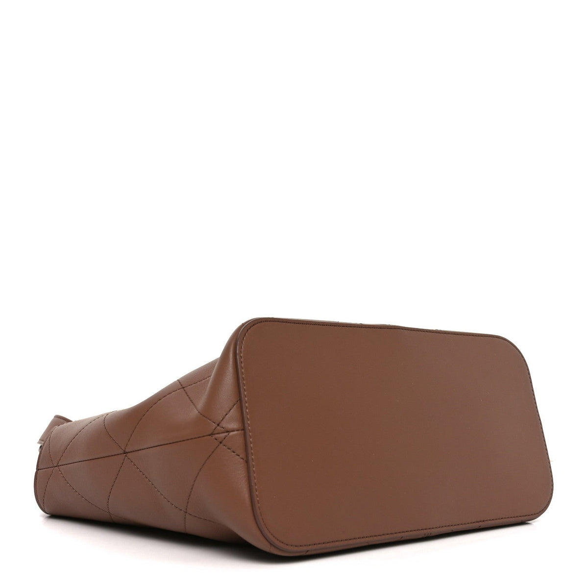 Small Quilted Calfskin Handbag - Brown