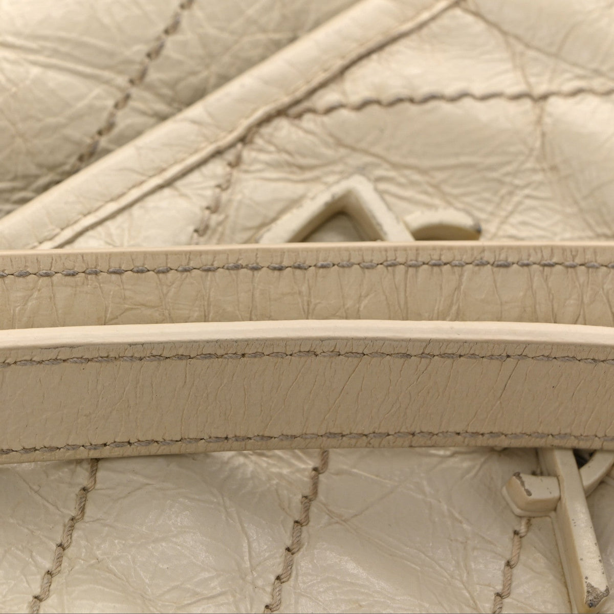 Calfskin Satchel Bag - White