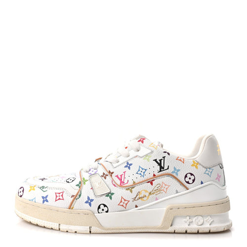 LV X Tm Calfskin Monogram Multicolor LV Trainer Sneakers White