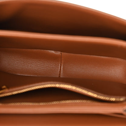 Calfskin Canvas Handbag - Tan