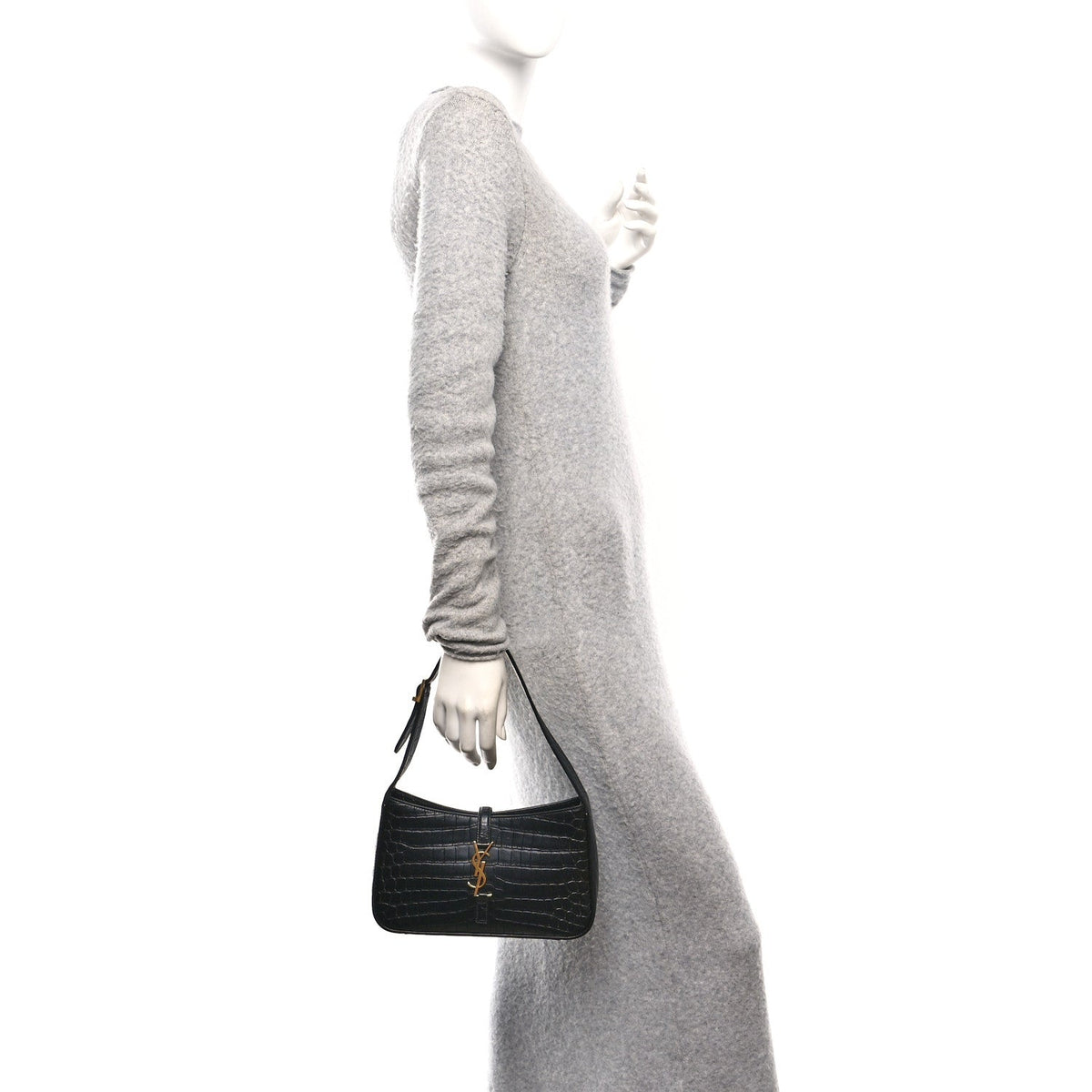 Calfskin Hobo Bag - Black