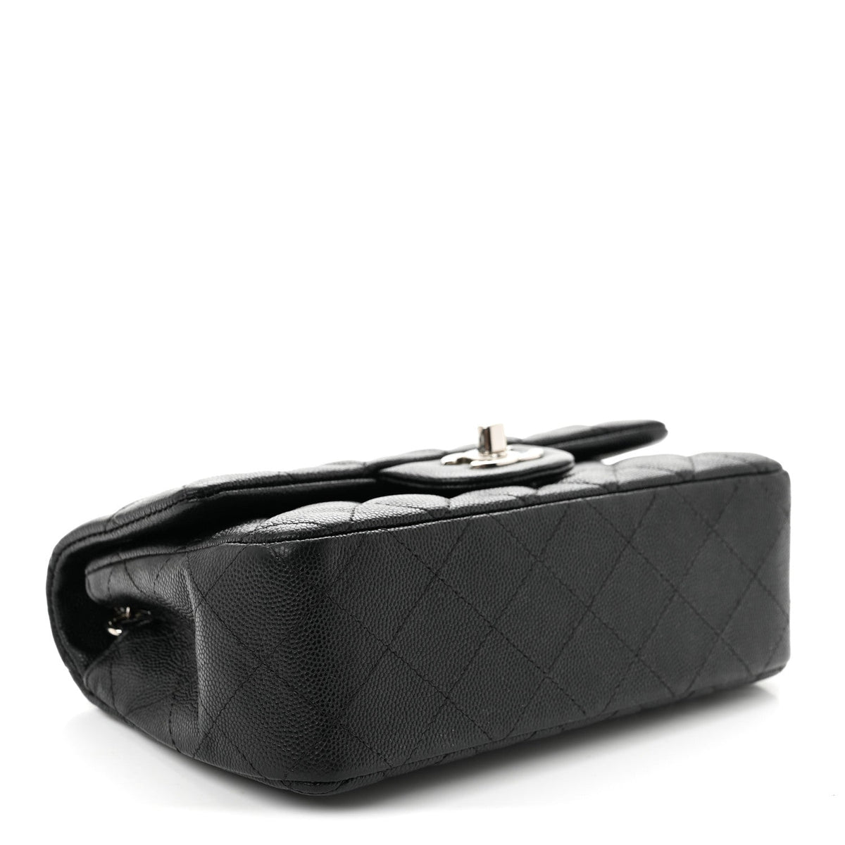 Mini Quilted Caviar Flap Shoulder Bag - Tan