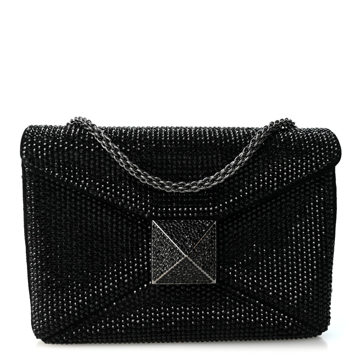 Small Suede Clutch Bag - Black