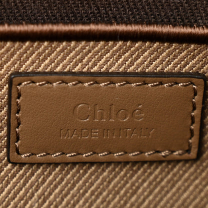 Medium Calfskin Canvas Tote Bag