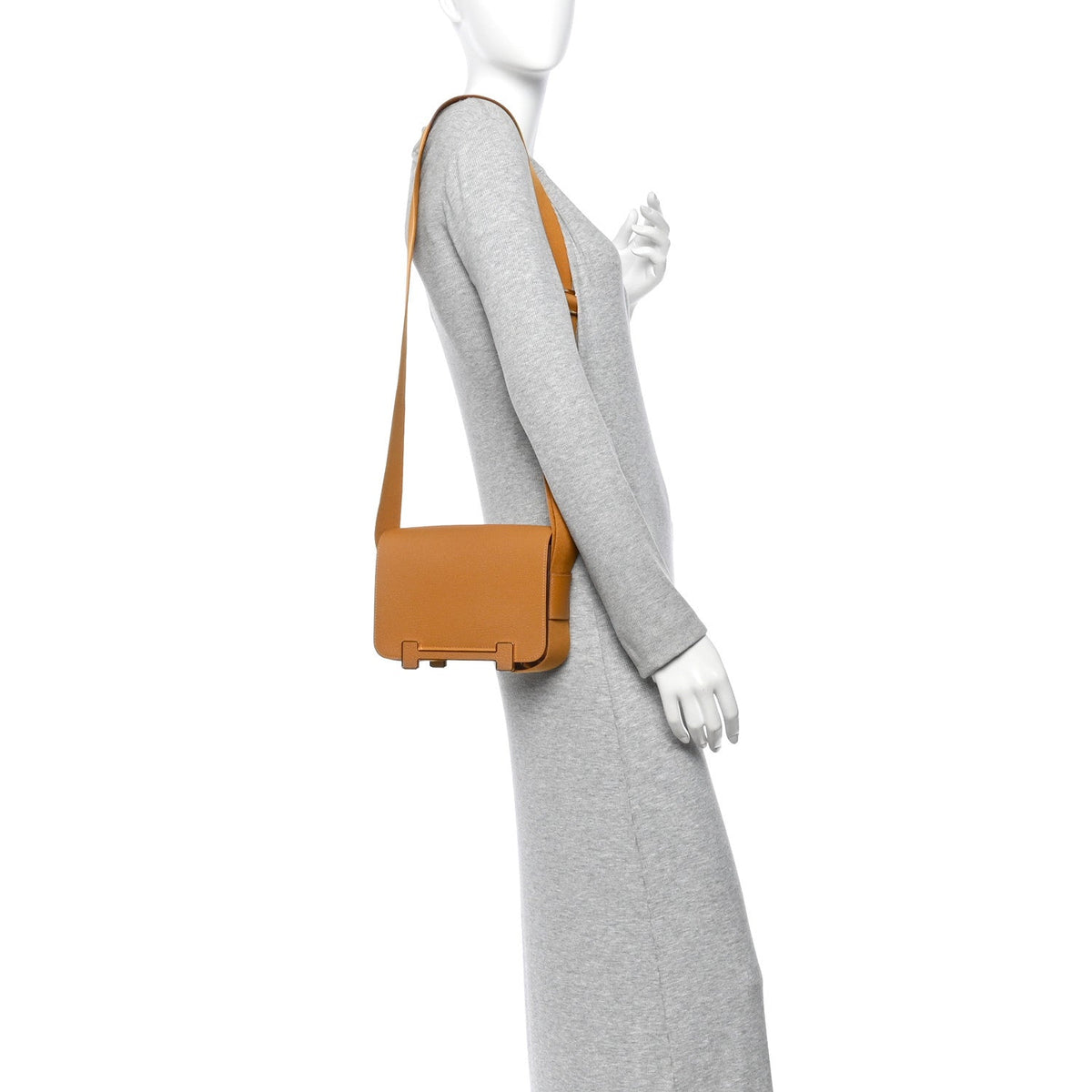 Chevre Mysore Geta Caramel Handbag