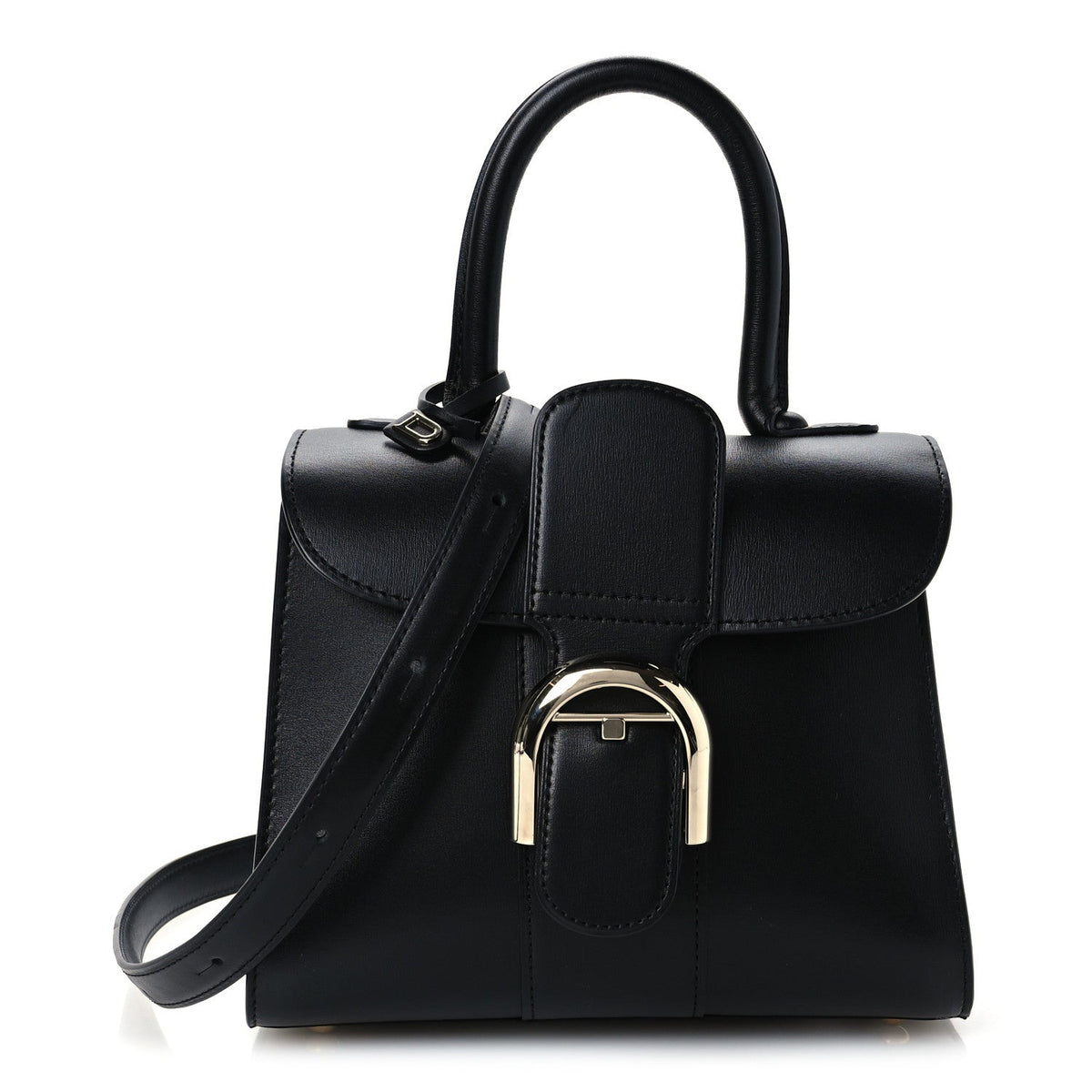 Mini Calfskin Satchel Bag - Black