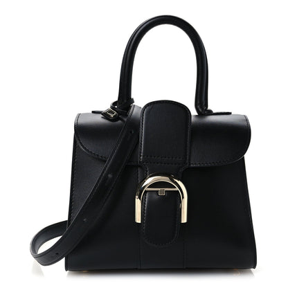 Mini Calfskin Satchel Bag - Black