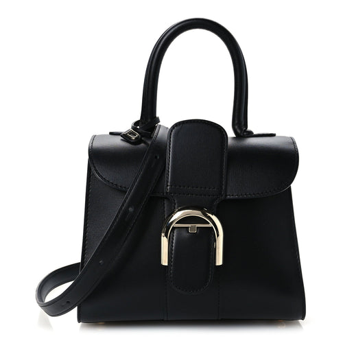 Mini Calfskin Satchel Bag - Black