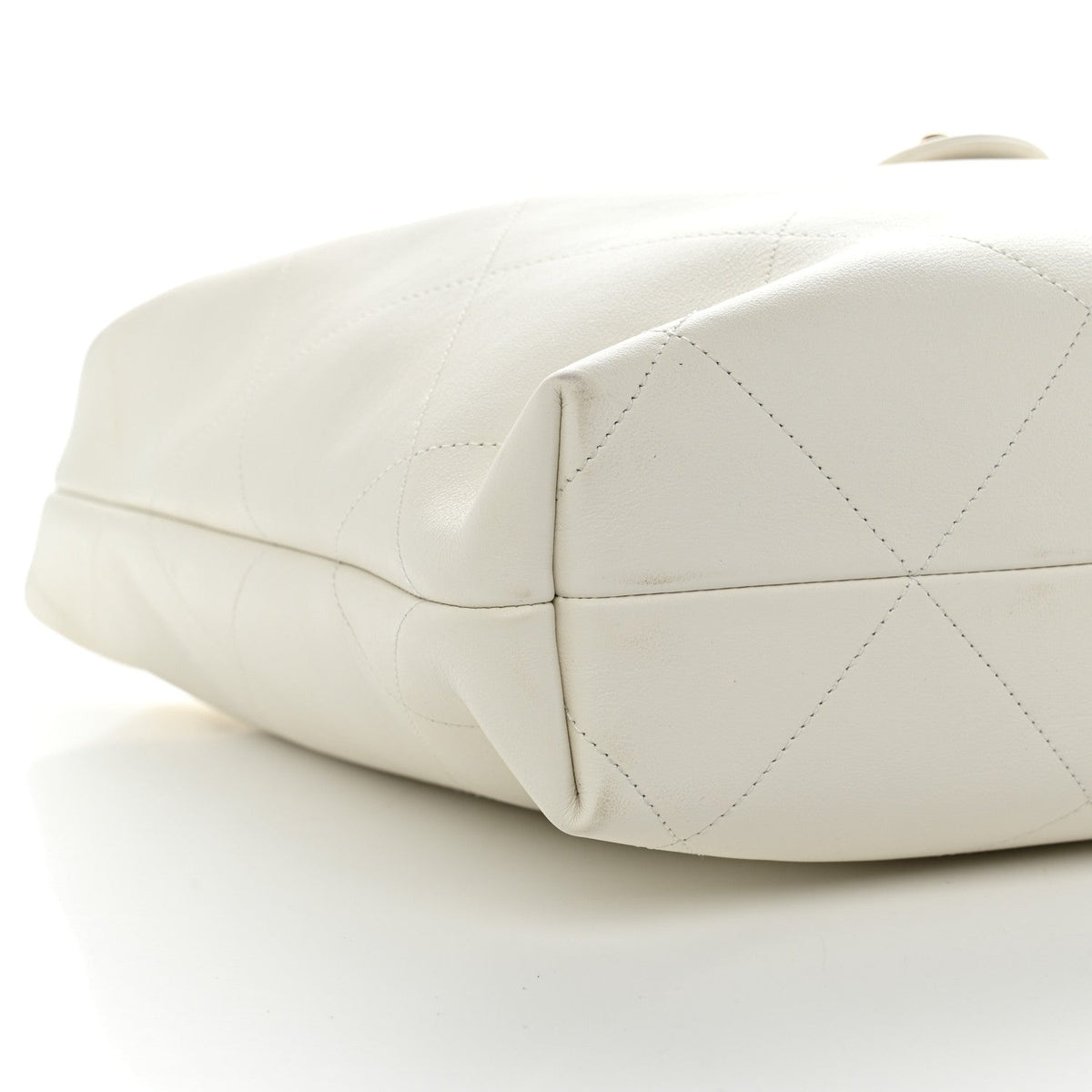 Small Quilted Calfskin Hobo Bag - White