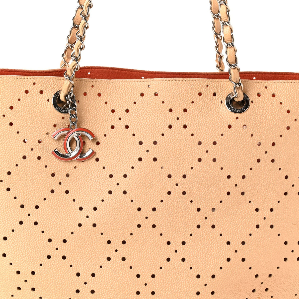 Large Calfskin Tote Bag - Beige
