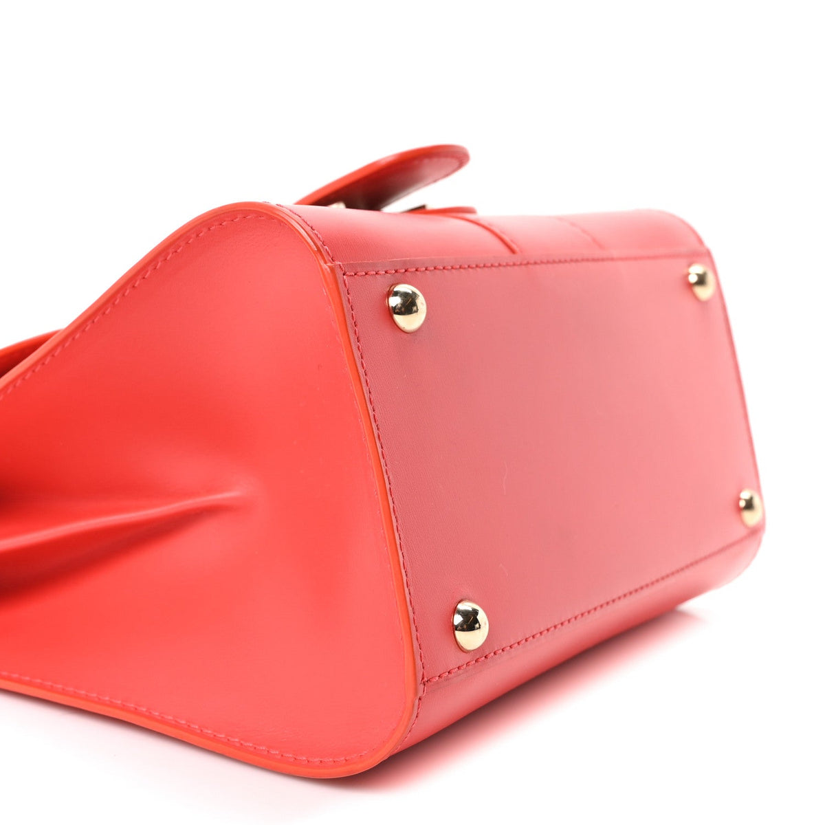 Mini Calfskin Satchel Bag - Red