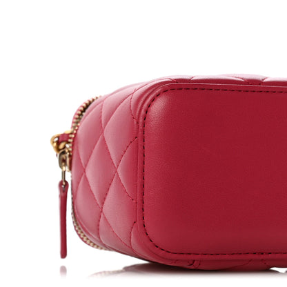 Mini Quilted Lambskin Handbag - Pink