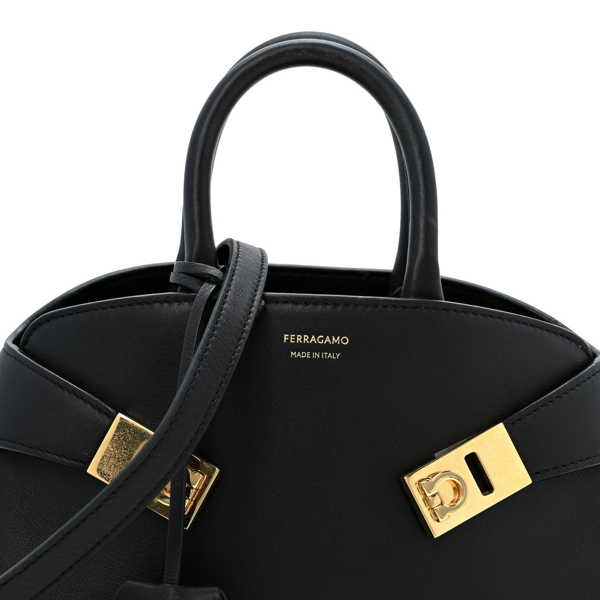 Mini Calfskin Handbag - Black