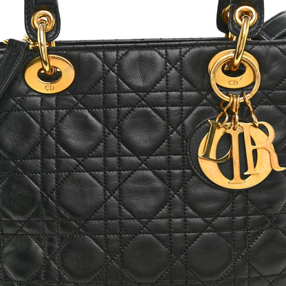 Medium Lambskin Handbag - Black