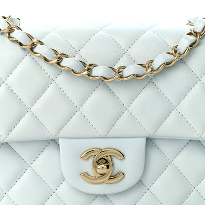 Mini Quilted Lambskin Flap Shoulder Bag - Tan