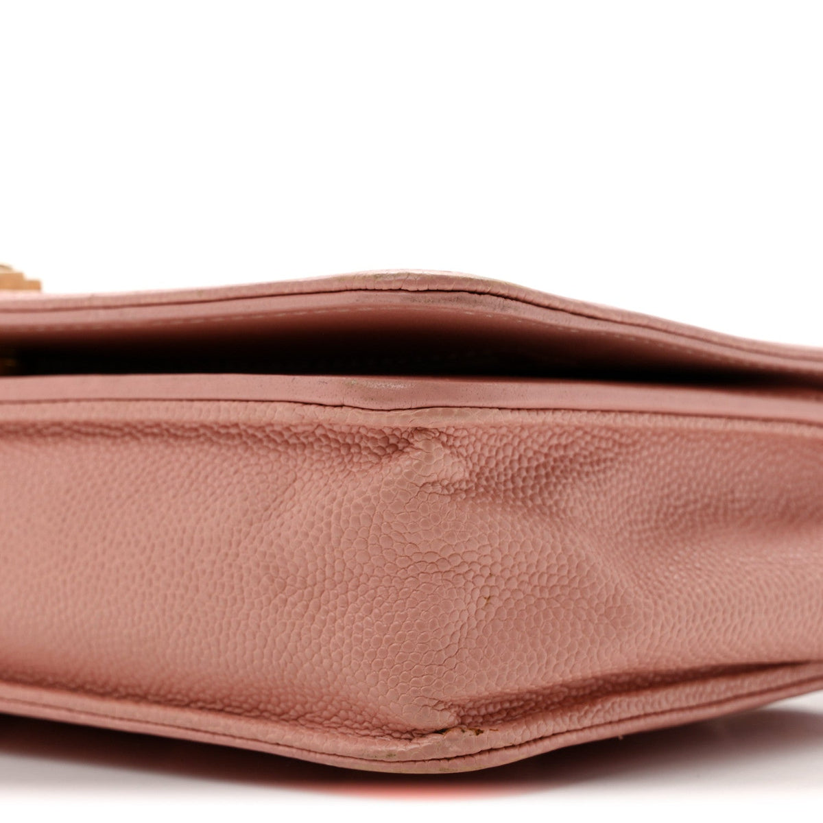 Quilted Caviar Wallet Bag - Pink