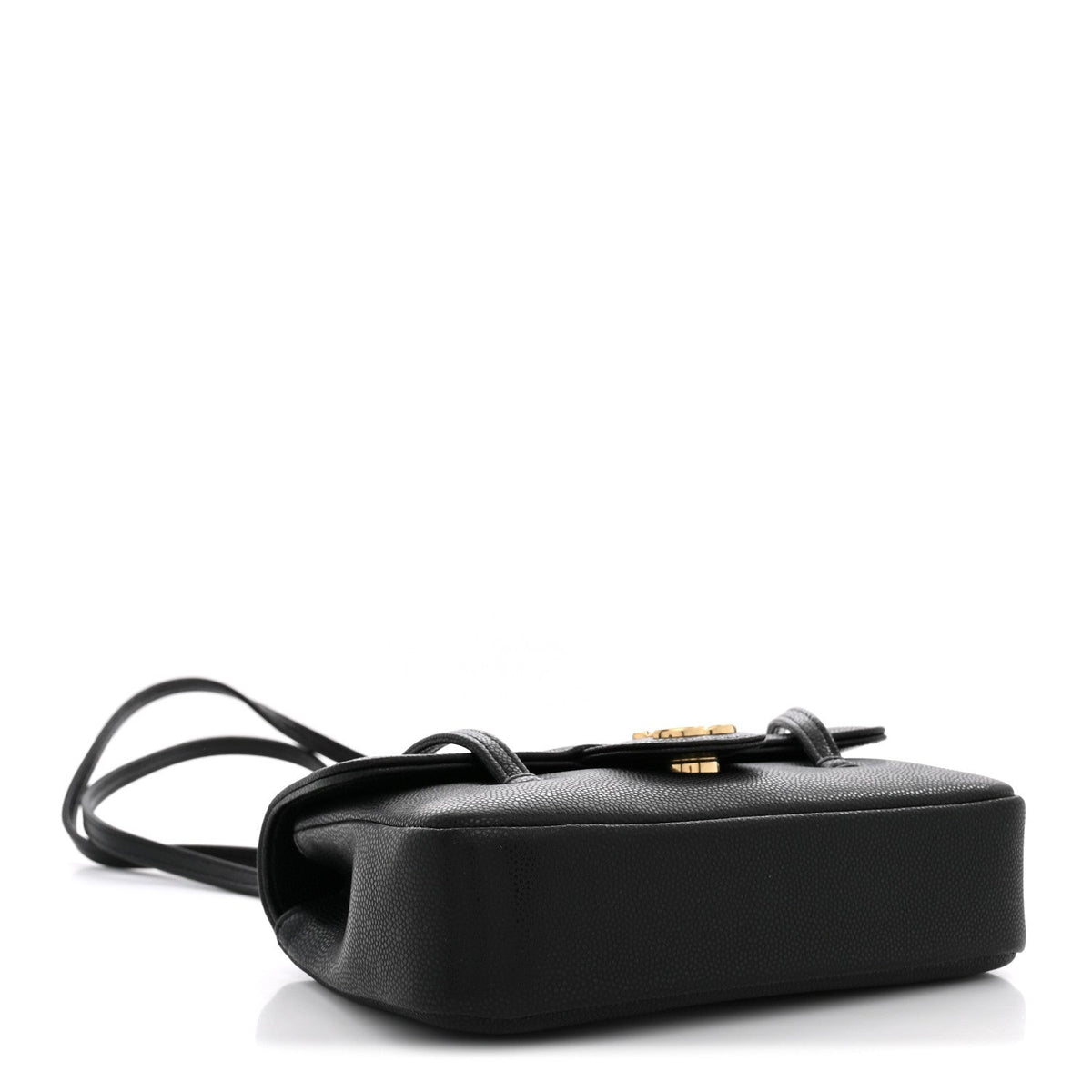 Mini Caviar Shoulder Bag - Black