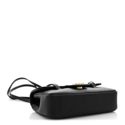 Mini Caviar Shoulder Bag - Black