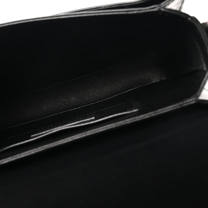 Medium Calfskin Satchel Bag - Black